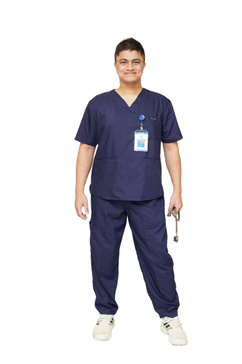 Men’s V-neck Scrub Suit with 7 pockets| perfect for doctors, surgeons & medical workers