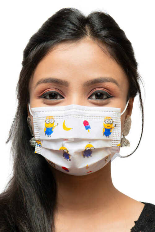 Adult 3 ply Printed Surgical Mask with Nose Strips (Minion Collection)