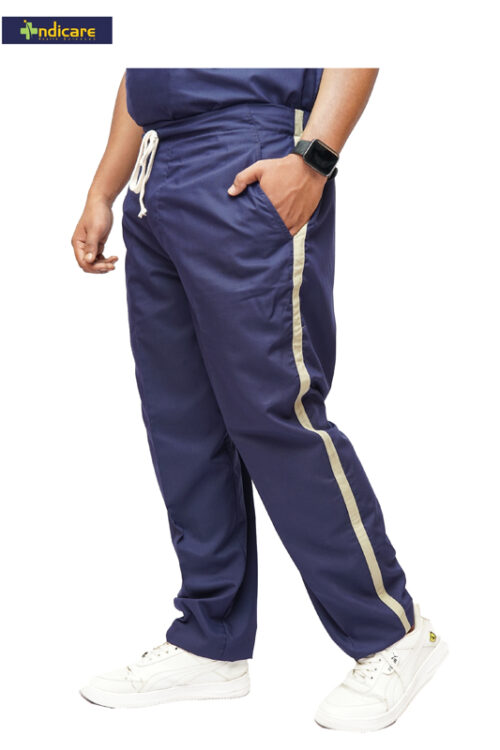 Mens Designer Scrub pant with 4 pockets-Navy Blue